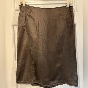 American Eagle gray silk skirt